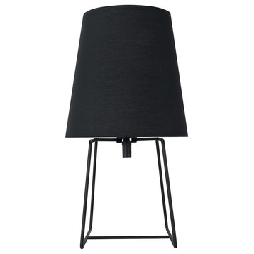 40172-31, 13" Metal Accent Table Lamp, Black Painted