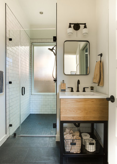 Transitional Bathroom by Lemmo Architecture and Design
