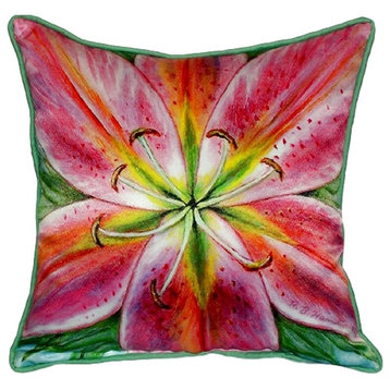 Pink Lily Extra Large Zippered Pillow 22x22