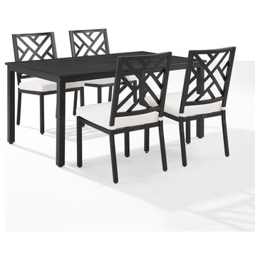 Locke 5Pc Outdoor Dining Set Table, 4 Chairs