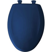 Bath Bliss Beveled Wood Standard Round Toilet Seat-light Blue