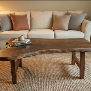 Customizable Live Edge Black Walnut Coffee Tables, Made-To-Order
