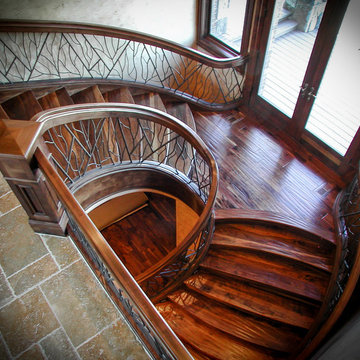 Custom Hand-carved Handrail