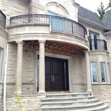 Erica Rd. custom home outdoor stair railing and patio guard