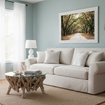 Live Oak Trees and Spanish Moss Roadway Coastal Wall Art Prints