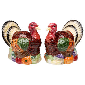 Mini Country Rooster and Hen Ceramic Salt and Pepper Shakers, Set of 4 -  Tableware - Appletree Design