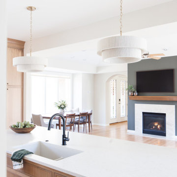 A Nature-Inspired Kitchen & Living Room with Natural Quarter-Sawn White Oak