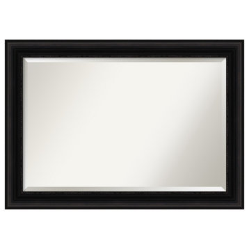Parlor Black Beveled Wall Mirror - 41.5 x 29.5 in.