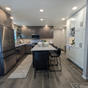 Stunning Kitchen Transformation Done in Ebony, White and Shale Colors