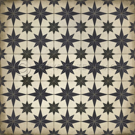 Vintage Vinyl Floorcloth Mats, Pattern 20 Astraea, 48x48