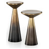 Cameron Ombre Antique Brass Accent Tables, Set of 2