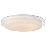 Eurofase - Eurofase 29816-019 Logen - 15.75" 20W 1 LED Flush Mount - Shade Included: TRUE  Dimable: TRUE  Color Temperature:   Lumens:Logen 15.75" 20W 1 LED Flush Mount Clear Opal Glass *UL Approved: YES *Energy Star Qualified: n/a  *ADA Certified: n/a  *Number of Lights: Lamp: 1-*Wattage:20w LED bulb(s) *Bulb Included:No *Bulb Type:LED *Finish Type:Clear