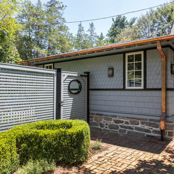 Sophisticated Mudroom and Garage