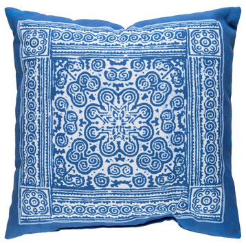 Decorative Pillows by Surya Window Pillow, Blue/White, 20' x 20'