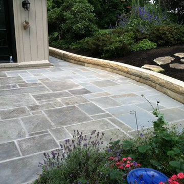 Mortared, Random Bluestone Patio