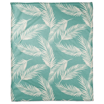 Nature Palm Teal 50x60 Throw Blanket