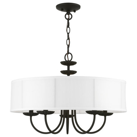 Livex Lighting 5 Light Black Pendant Chandelier