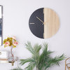 Contemporary Black Wooden Wall Clock 560767