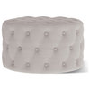 Classic Button Tufted Velvet Round Footstool