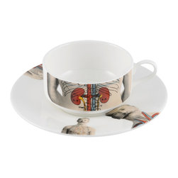 The New English - The New English Anatomica Mocha Cup and Saucer - Dinnerware
