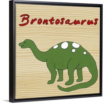 "Brontosaurus" Floating Frame Canvas Art, 38"x38"x1.75"