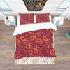 Paisley indian Pattern Vintage Duvet Cover Set, King