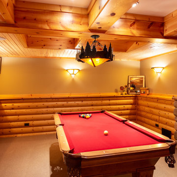 Modern Log Cabin Basement Remodel in Ann Arbor, Michigan