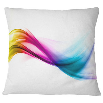 Rainbow Abstract Pattern Abstract Throw Pillow, 18"x18"