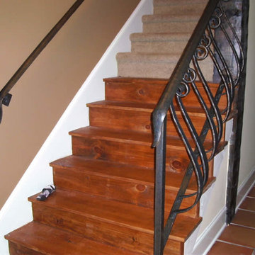 Hand forged rail with old world patina finish