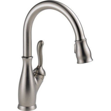 Delta Leland Single Handle Pull-Down Kitchen Faucet, Spotshield Stainless