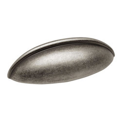 Cosmas - Cosmas 1399WN Weathered Nickel 2-1/2&rdquo; CTC (64mm) Cabinet Cup Pull [5-PACK] - Cabinet And Drawer Handle Pulls