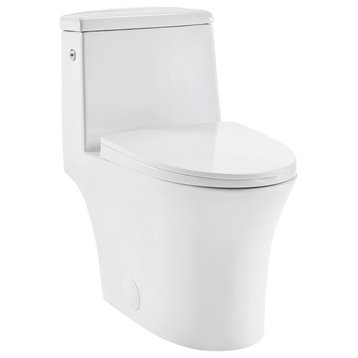 Hugo 1-Piece Elongated Toilet Dual-Flush 1.1/1.6 gpf, Touchless