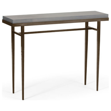 Wick 42" Console Table, Bronze Finish, Maple Grey Accents