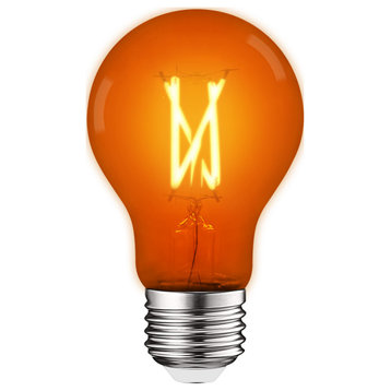 Luxrite A19 Edison LED Orange Light Bulb 4.5W=60W E26 Indoor Outdoor
