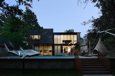 Inspiration for a contemporary exterior home remodel in Toronto