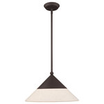 Livex Lighting - Livex Lighting 40717-07 Stockholm - 16.75" One Light Mini Pendant - The unique design of the Stockholm pendant mergesStockholm 16.75" One Bronze Bronze Metal/ *UL Approved: YES Energy Star Qualified: n/a ADA Certified: n/a  *Number of Lights: Lamp: 1-*Wattage:40w Medium Base bulb(s) *Bulb Included:No *Bulb Type:Medium Base *Finish Type:Bronze