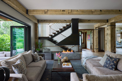 Living room photo in Denver
