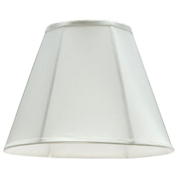 35003 Hexagon Bell Shape Spider Lamp Shade, Off White, 14" wide, 7"x14"x11"