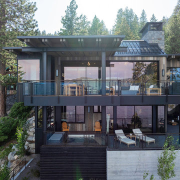 Crystal Bay Scandinavian Lake House Aerial