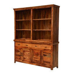 Modern Country Breakfront Solid Wood Dining Hutch - China Cabinets And Hutches