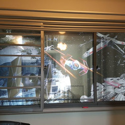 "Star Wars Space Battle" Window Mural - Products