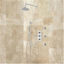 Lenno Thermostatic Shower System - Showerheads And Body Sprays