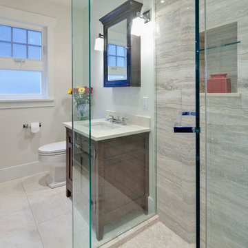 Transitional kitchen and bath renovation
