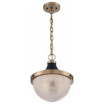 Nuvo Lighting - Nuvo Lighting 60/7060 Faro - 1 Light Large Pendant - Faro; 1 Light; Large Pendant Fixture; Burnished BrFaro 1 Light Large P Burnished Brass/Blac *UL Approved: YES Energy Star Qualified: n/a ADA Certified: n/a  *Number of Lights: Lamp: 1-*Wattage:100w A19 Medium Base bulb(s) *Bulb Included:No *Bulb Type:A19 Medium Base *Finish Type:Burnished Brass/Black