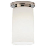 Robert Abbey - Robert Abbey 2043 Rico Espinet Nina - One Light Flush Mount - Canopy Included: TRUE  Shade InRico Espinet Nina On Polished Nickel FrosUL: Suitable for damp locations Energy Star Qualified: n/a ADA Certified: n/a  *Number of Lights: Lamp: 1-*Wattage:100w E26 Medium Base bulb(s) *Bulb Included:No *Bulb Type:E26 Medium Base *Finish Type:Polished Nickel