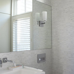 North Shore Chicago Shingle Style Home - Bathroom Vanity Lighting