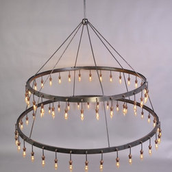Routh Two-Tier Chandelier - Outdoor Hanging Lights