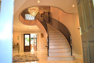 This is an example of a modern staircase in Buckinghamshire.