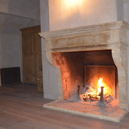 Firebox Stone inserts Herringbone & More (Mediterranean Style) - Indoor Fireplaces