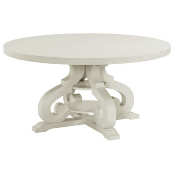 Picket House Furnishings Stanford Round Dining Table in White